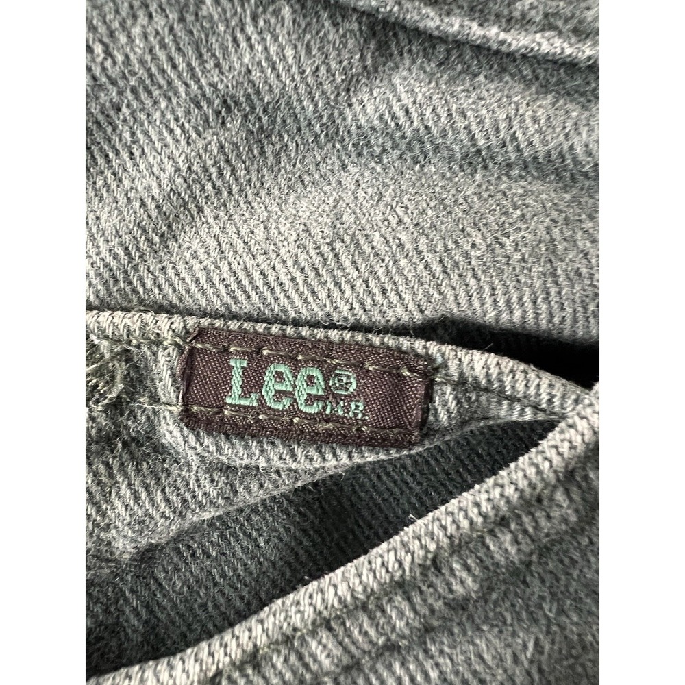 Vintage 90's Lee Jeans Green Denim Women Size 18 Deep Green 34" X 29.5" 14" Rise - Picture 11 of 12